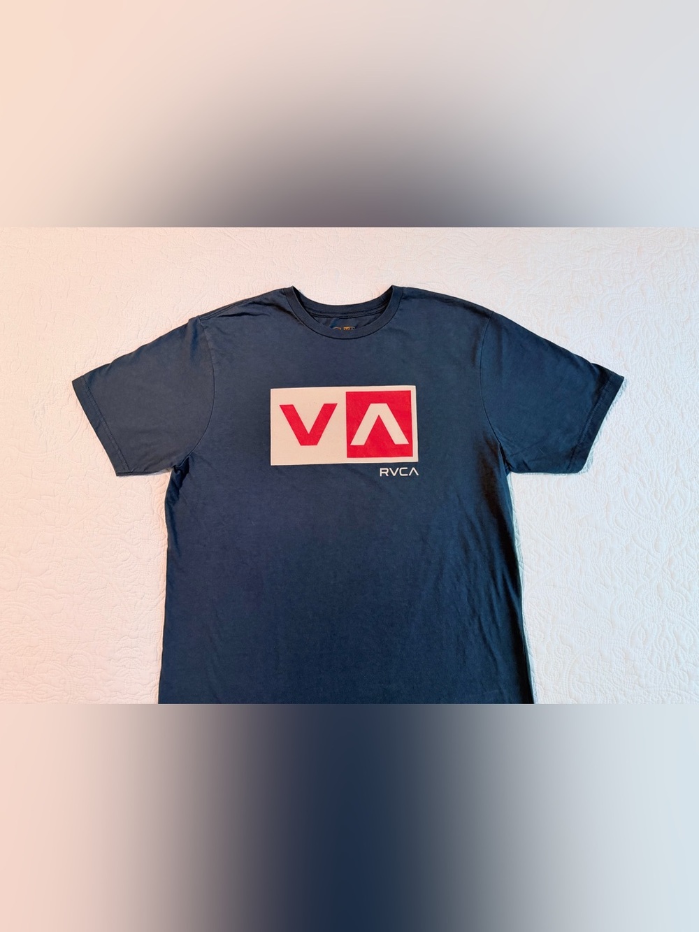 RVCA | Box Logo Blue Short Sleeve T-Shirt | Size XL